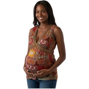 Motherhood Maternity Size S Embellished Multi-Color Blouse
